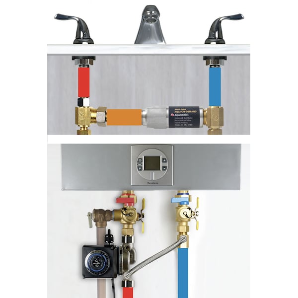 Tankless Sgl Pipe, Stainless Union Circulator W/ 3/4" Male Tailpieces